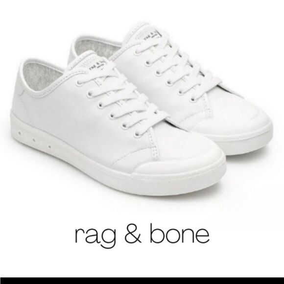 NIB Rag & Bone Standard Issue Lace Up White Leather - Picture 1 of 11